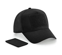 Beechfield 5-Panel Cap B638 Removable Patch One Size Black