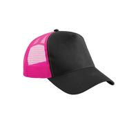 Beechfield B640 Snapback Trucker - Black/Fuchsia