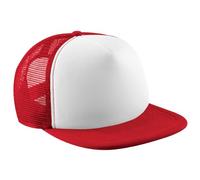 Beechfield B645B Junior Kids Vintage Snapback Trucker Cap Classic Red/White