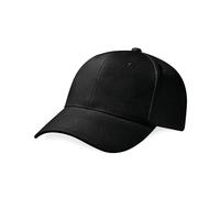 Beechfield B65 Pro-Style Heavy Brushed Cotton Cap - Black