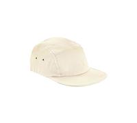 Men's Beechfield Canvas 5 Panel Camper Cap B654 Natural One Size