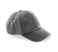 Beechfield B655 Low Profile Vintage Cap - Black