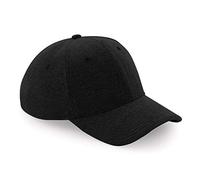 Beechfield B677 Adult Jersey Athleisure Baseball Cap - Black - O/S