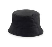 Beechfield B686 Reversible Bucket Hat - Black/Light Grey L/XL
