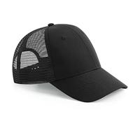 Beechfield Recycled Urbanwear 6 Panel Snapback Trucker One Size Black