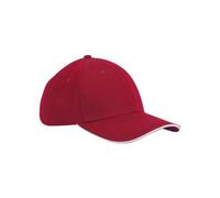 Beechfield B820C EarthAware® Classic Organic Cotton 6 Panel Cap - Sandwich Peak - Classic Red/White