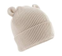 Beechfield Bear Beanie in Light Beige | Size: 1-2 Years Beechfield Light Beige 1-2 Years