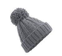 Beechfield - Cable Knit Melange Beanie - Light Grey