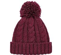 Beechfield - Cable Knit Melange Beanie - Burgundy