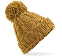 Beechfield - Cable Knit Melange Beanie - Mustard