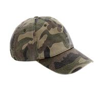 Beechfield Camo Vintage Low Profile Baseball CapOne Size Jungle Green RW9921