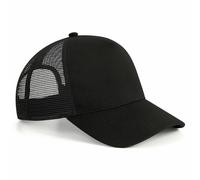 Beechfield Cap Micro-knit Snapback Trucker Hat Sun Half Mesh Sports Luxe Peak