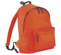 Beechfield Childrens Junior Fashion Backpack Bags / Rucksack / School Orange/ Graphite Grey (One Size)