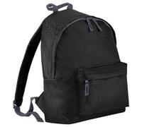 Beechfield Childrens Junior Fashion Backpack Bags / Rucksack / School (Pack Of 2) Black (One Size)