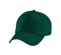 Beechfield Children's Original 5 Panel Cap, Bottle Green, One Size, Cotton Twill, Pre-Curved Peak, Touch Fastening