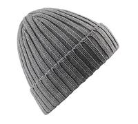 Beechfield Chunky Ribbed Beanie - Heather Grey
