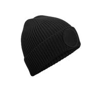 Beechfield - Circular Fashion Patch Beanie Beanie, Beanie Hat Men, Beanie Hats for Women, Winter Hat, Thermal Hat - Contains Recycled Polyester Black