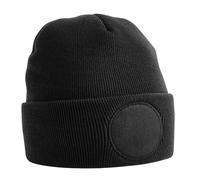 Beechfield Circular Patch Beanie One Size Black