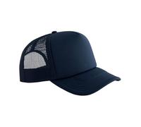 Beechfield Classic Foam Trucker - French Navy, Stylish Cap with 100% Recycled Polyester Foam Front, Mesh Back Panels, Curved Peak, Mid Profile 5-Panel Design, Retro Snapback, Made for Personalisation