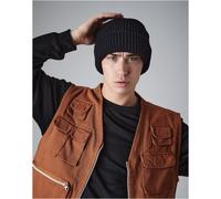 Beechfield Classic Waffle Knit Beanie | Unisex | Cuffed | Black or Navy | One Size