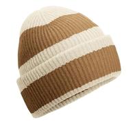 Beechfield Colour Block Beanie Vanilla/Biscuit One Size