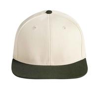 Beechfield Men's Contrast Flat Peak Baseball Cap in Natural Beechfield Natural One Size