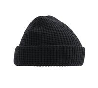Beechfield Classic Waffle Knit Beanie One Size Black