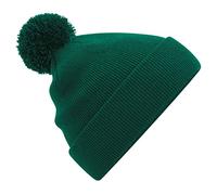 Beechfield - Cuffed Design - Original Pom Pom Beanie - Bottle Green