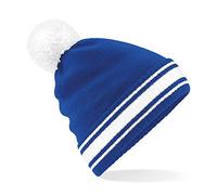 Beechfield - Cuffed Design - Stadium Beanie - Bright Royal/White