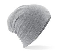 Beechfield Hemsedal Cotton Slouch Beanie One Size Heather Grey
