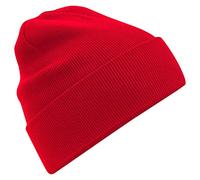 Beechfield - Double Layer Knit - Organic Cotton Original Cuffed Design Beanie - Classic Red