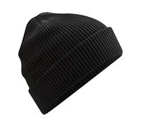 Beechfield - Double Layer Knit - Organic Cotton Waffle Beanie - Black