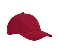 Beechfield EarthAware 6 Panel Cotton Baseball Cap in Red Beechfield Red One Size