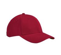 Beechfield EarthAware Classic 6 Panel Cotton Cap in Red Beechfield Red One Size