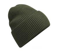 Beechfield - Engineered Crown - Elegant Design - Oversized Cuffed Beanie - Olive Green