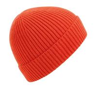 Beechfield Engineered Knit Ribbed Beanie - Fire Red