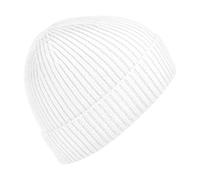Beechfield Engineered Knit Ribbed Beanie One Size White