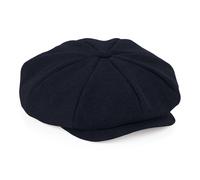 Beechfield GREY or BLUE Herringbone Fully Lined Heritage Baker Boy Cap Hat