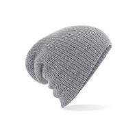 Beechfield Heavy Gauge Slouch Beanie Heather Grey