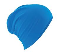 Beechfield Hemsedal Cotton Slouch Beanie in Blue Beechfield Blue One Size