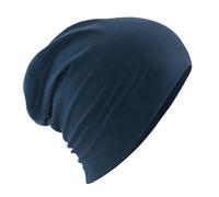 Beechfield Hemsedal Cotton Slouch Beanie in Navy Beechfield Navy One Size