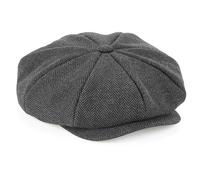Beechfield Heritage Baker Boy Peaky Blinders Herringbone Weave Fashion Cap Mens