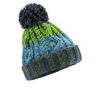 Beechfield - Junior Corkscrew Pom Pom Beanie - Electric Grey