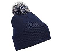 Beechfield Junior snowstar beanie French Navy / Light Grey