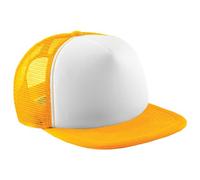 Beechfield Junior Vintage Snapback Mesh Trucker Cap / Headwear (One Size) (Sunflower/White)