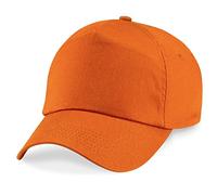 Beechfield - B10B Orange Baseball Cap - Sun Hat, Sports Cap, Boy's Cap, Girl's Cap, Sun Hat, Sports Hat - 100% Cotton Twill Unisex Kid's Cap