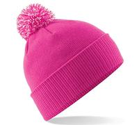 Beechfield Kids Snowstar Duo Beanie Fuchsia/Off White ONE