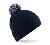 Beechfield Kids Snowstar Duo Beanie Navy/Light Grey
