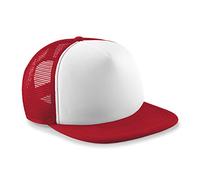 Beechfield Kids Vintage Snap Back Trucker Cap Classic Red/White