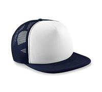 Beechfield Kids Vintage Snap Back Trucker Cap Navy/White
